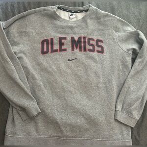 Nike Gray Ole Miss Crewneck Sweatshirt Men's XL